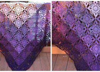 Gypsy Queen Shawl Crochet Free Pattern- Women Lace #Shawl; Free #Crochet; Patterns