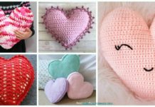 Heart Pillow Free Crochet Patterns