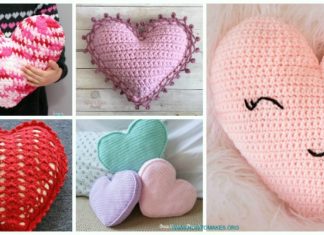 Heart Pillow Free Crochet Patterns