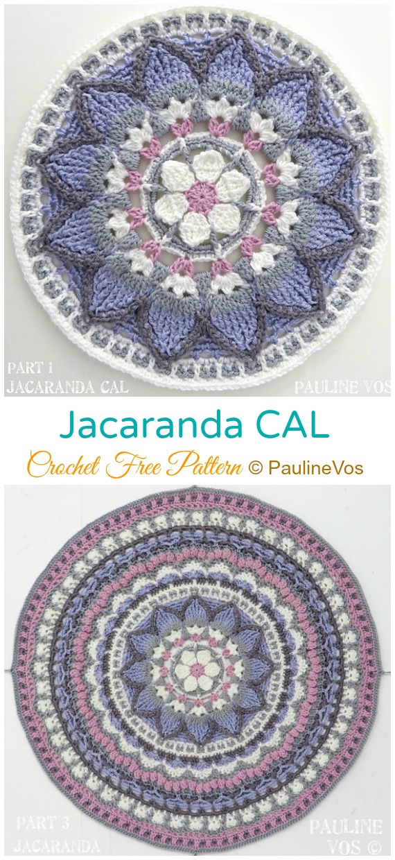 Jacaranda Tablecloth CAL Crochet Free Pattern