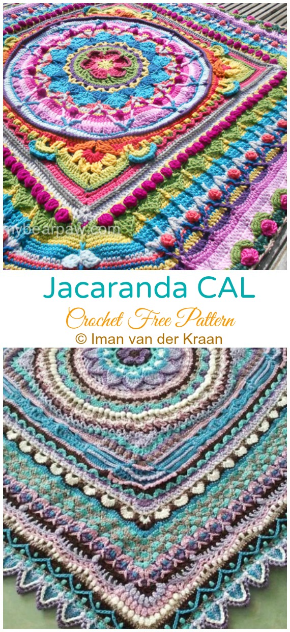 Jacaranda Tablecloth CAL Crochet Free Pattern