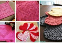 Valentine Heart Dish Cloth Free Knitting Patterns