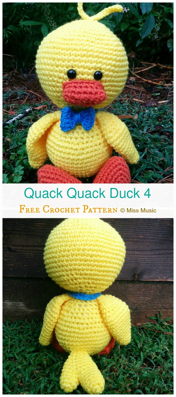 Quack, Quack Duck Crochet Amigurumi Free Pattern - #Amigurumi; #Duck; Free Crochet Patterns 