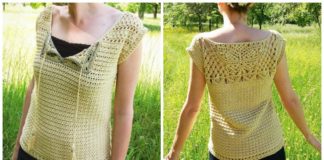 Blouse Isadora Top Crochet Free Pattern - Women Summer #Top Free #Crochet; Patterns