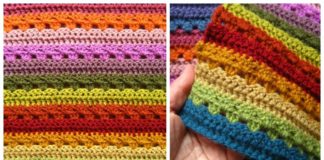 Cosy Stripe Blanket Crochet Free Pattern - Stripy #Blanket; Free #Crochet; Patterns