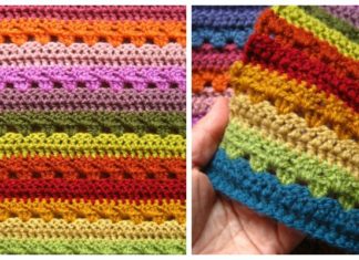 Cosy Stripe Blanket Crochet Free Pattern - Stripy #Blanket; Free #Crochet; Patterns