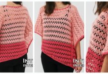 Crochet Asymmetrical Top Free Pattern & Video - Women Summer #Top Free #Crochet; Patterns