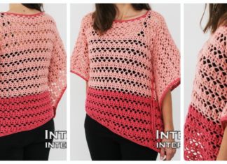 Crochet Asymmetrical Top Free Pattern & Video - Women Summer #Top Free #Crochet; Patterns