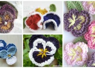 Crochet Pansy Flower Free Patterns