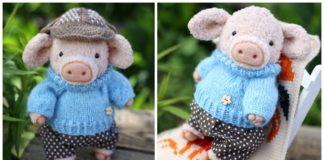 Amigurumi Pig Peter Free Crochet Pattern - Free #Amigurumi; #Pig; Toy Softies Crochet Patterns