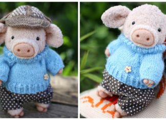 Amigurumi Pig Peter Free Crochet Pattern - Free #Amigurumi; #Pig; Toy Softies Crochet Patterns