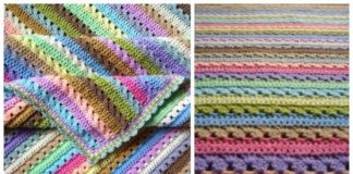 Cupcake Stripe Blanket Crochet Free Patterns - Stripy #Blanket; Free #Crochet; Patterns