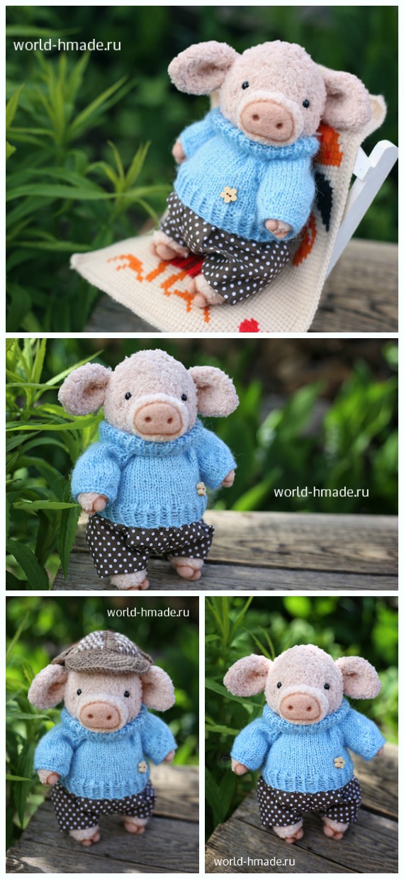 Amigurumi Pig Peter Free Crochet Pattern - Free #Amigurumi; #Pig; Toy Softies Crochet Patterns