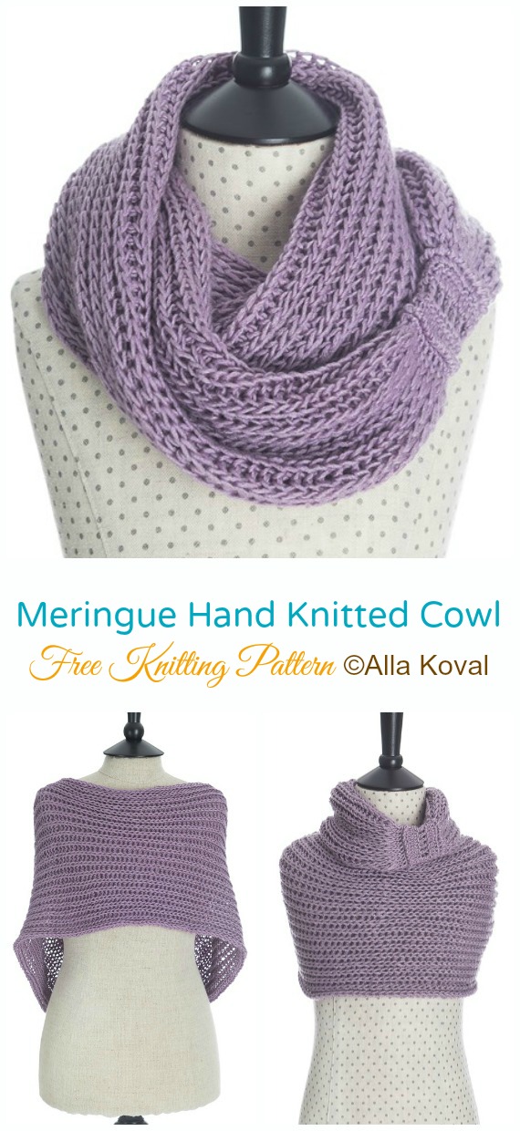 Meringue Cowl Knitting Free Pattern Women Cowl Crochet