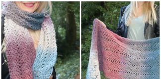 Omna Shawl Crochet Free Pattern - Long Rectangle #Shawl; Free #Crochet; Pattern