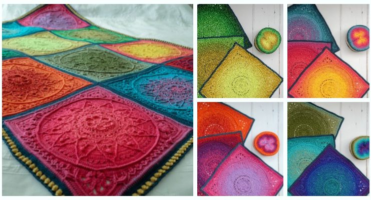 Sophie's Dream Throw Crochet Free Pattern - #Granny; Square #Blanket; Free #Crochet; Patterns