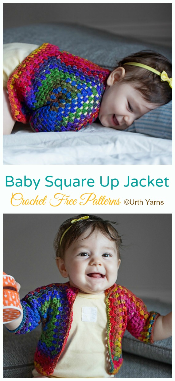 Square Up Jacket Crochet Free Patterns - Women #Jacket; Free #Crochet; Patterns