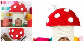 Toadstool Tin Caddy Crochet Free Pattern - Toadstool Mushroom Free #Crochet; Patterns