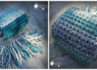 V Puff Scarf Crochet Free Pattern - Rectangle Long #Scarf; Free #Crochet; Patterns
