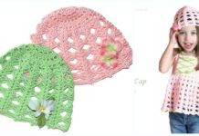 Vintage Rose Cap Beanie Hat Crochet Free Pattern- Women #Cap; #Hat; Free #Crochet; Patterns