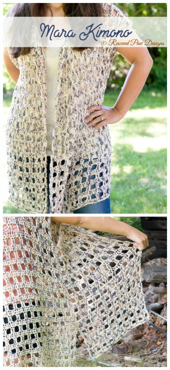 Mara Kimono Crochet Free Pattern - Women #Kimono; #Cardigan; Free #Crochet; Patterns