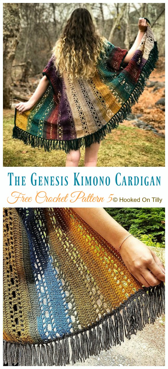 The Genesis Kimono Cardigan Crochet Free Pattern - Women #Kimono; #Cardigan; Free #Crochet; Patterns