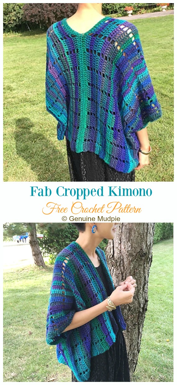 Women Kimono Cardigan Free Crochet Patterns