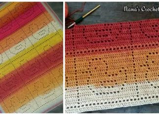 Rubber Duckies Throw Crochet Free Pattern - Fillet #Blanket; Free #Crochet; Patterns