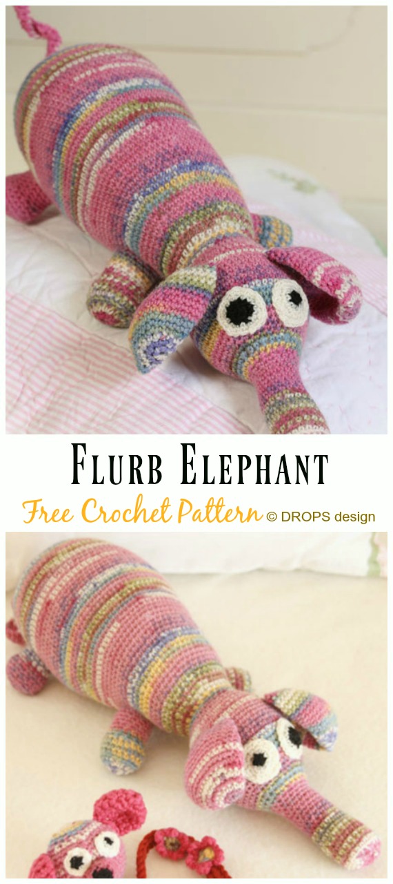 Crochet Flurb Elephant Amigurumi Free Pattern - #Amigurumi; #Elephant; Free Crochet Patterns