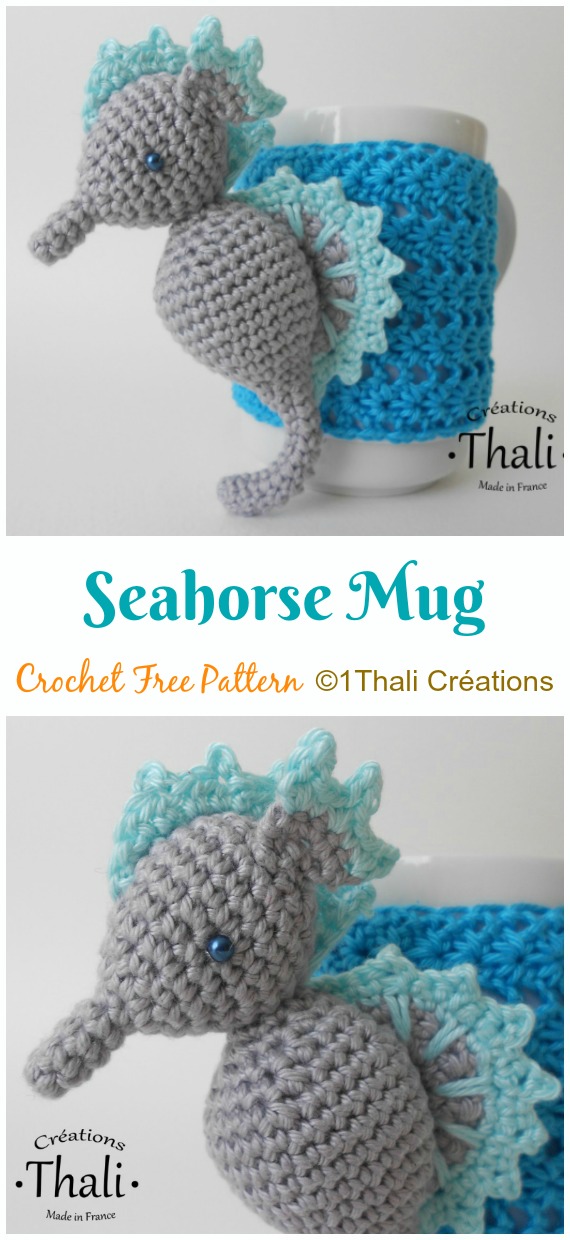 Amigurumi Seahorse Mug Crochet Free Pattern - #Amigurumi; #SeahorseAmigurumi Seahorse Mug Crochet Free Pattern - #Amigurumi; #Seahorse; Free Crochet Patterns; Free Crochet Patterns