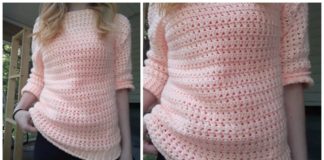 Boardwalk Sweater Crochet Free Pattern - Spring Summer #Pullover; Sweater Free #Crochet; Patterns