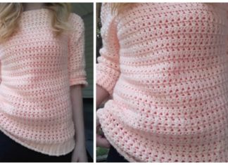 Boardwalk Sweater Crochet Free Pattern - Spring Summer #Pullover; Sweater Free #Crochet; Patterns