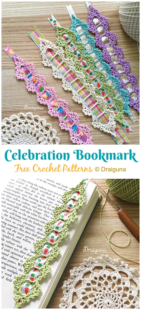 Celebration Bookmark Crochet Free Pattern - #Bookmark; Free #Crochet; Patterns For Reading Nerds