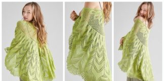 Chiffon Lace Shawl Free Knitting Pattern - Women Lace #Shawl; Free #Knitting; Pattern