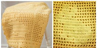 Filet Bunny Afghan Crochet Free Pattern - Fillet #Blanket; Free #Crochet; Patterns