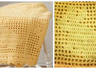 Filet Bunny Afghan Crochet Free Pattern - Fillet #Blanket; Free #Crochet; Patterns