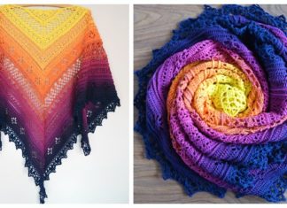 Flower Valley Shawl Crochet Free Pattern - Women Lace #Shawl; Free #Crochet; Patterns