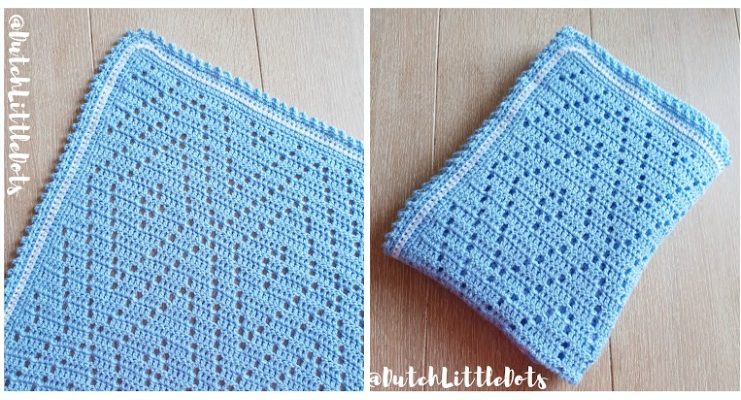 Hopscotch Harlequins Blanket Crochet Free Pattern - Fillet #Blanket; Free #Crochet; Patterns