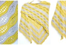 Kalinda Shawl Crochet Free Pattern - Women Lace #Shawl; Free #Crochet; Patterns