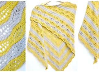 Kalinda Shawl Crochet Free Pattern - Women Lace #Shawl; Free #Crochet; Patterns