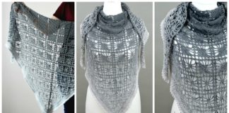Leto Shawl Crochet Free Pattern - Women Lace #Shawl; Free #Crochet; Patterns