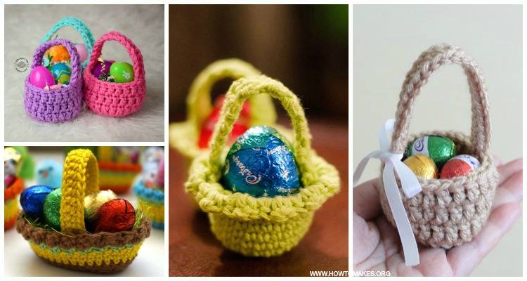 Mini Easter Treat Basket Free Crochet Patterns