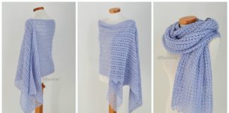 Naylene Shawl Crochet Free Pattern - Women Shawl #Wrap; Free #Crochet; Patterns