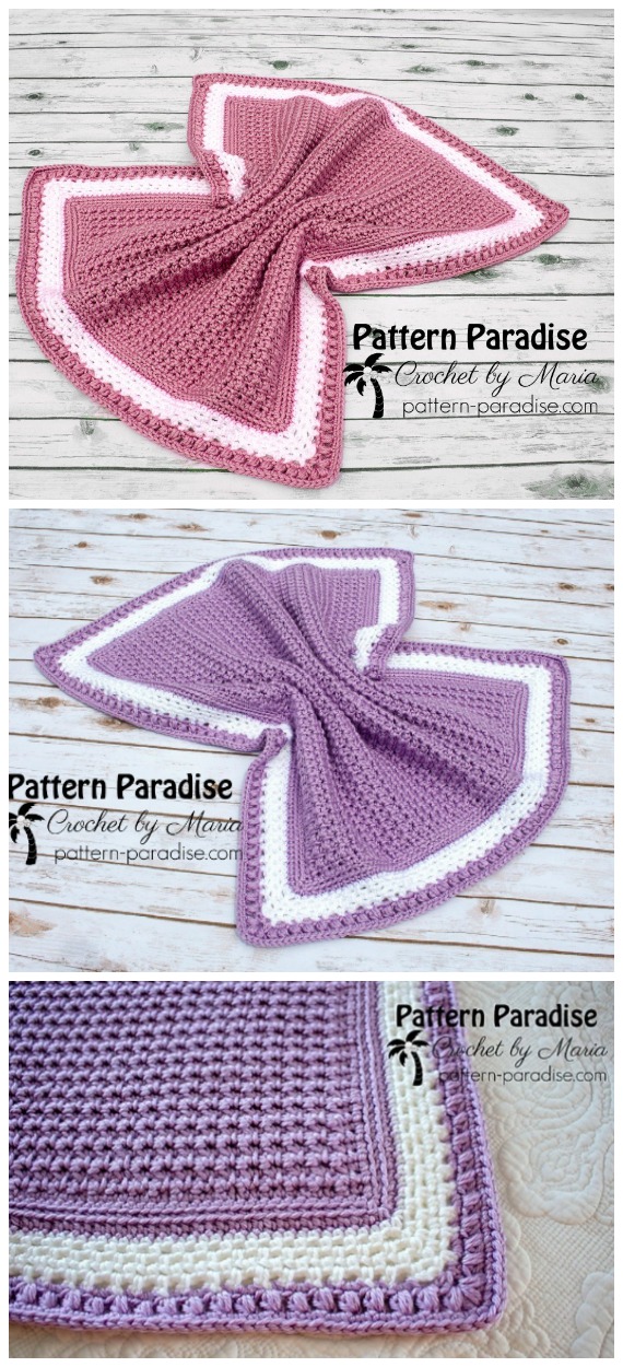 One Row Repeat Skylar Blanket Crochet Free Pattern - Never Ending Square #Blanket; #Crochet; Free Patterns