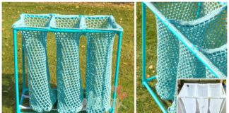 PVC Laundry Sorter Crochet Free Pattern