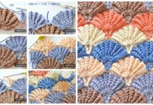 Ribbed Shell Stitch Crochet Free Pattern - Shell #Stitch; Free #Crochet; Patterns