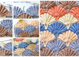 Ribbed Shell Stitch Crochet Free Pattern - Shell #Stitch; Free #Crochet; Patterns