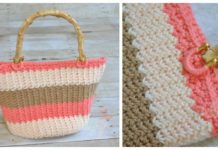Seamless Chevron Handbag Crochet Free Pattern - Trendy #Handbag; Free Crochet Patterns