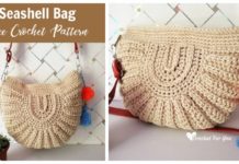Seashell Bag Crochet Free Pattern - Women Shoulder #Bags; Free #Crochet; Patterns
