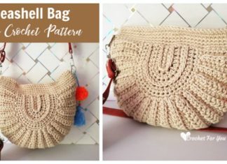 Seashell Bag Crochet Free Pattern - Women Shoulder #Bags; Free #Crochet; Patterns